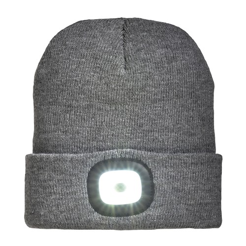 Bonnet en maille 100 % acrylique lourd avec lumière LED personnalisée détachable et rechargeable via USB