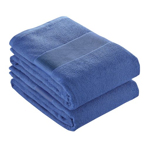 Serviette éponge en coton avec bandeau en polyester Imprimable - 1