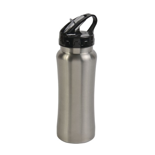 Bouteille en métal avec paille rectractable 600 ml - 1