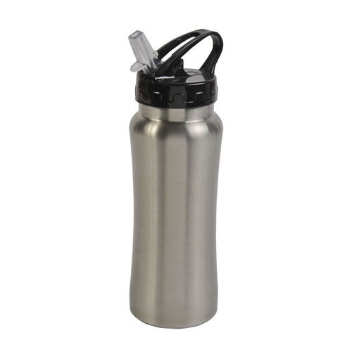 Bouteille en métal avec paille rectractable 600 ml - 2