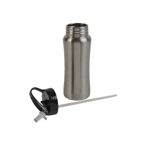 Bouteille en métal avec paille rectractable 600 ml - 3