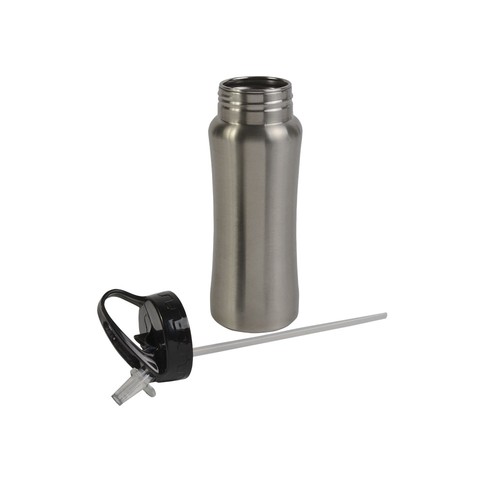 Bouteille en métal avec paille rectractable 600 ml - 3