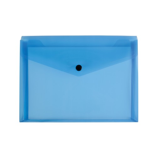 Busta portadocumenti in PP 150 con 1 tasca e chiusura a clip (A5), con soffietto