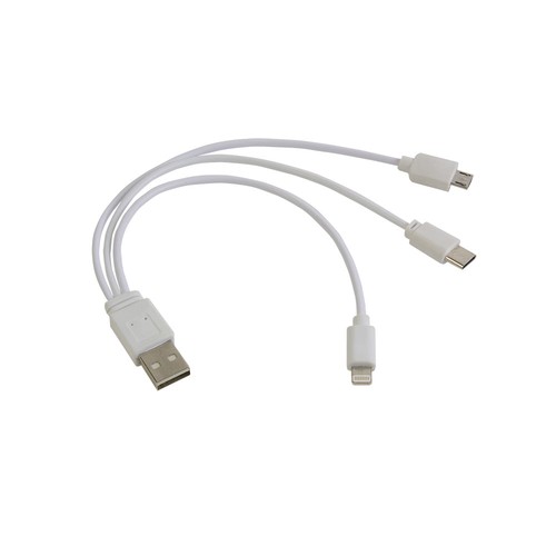 Câble adaptateur micro USB / Lightning / type C personnalisé