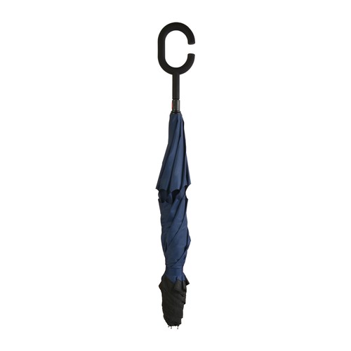 Parapluie réversible avec manche rond en  gommè - 3