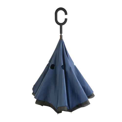 Parapluie réversible avec manche rond en  gommè - 4