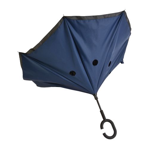 Parapluie réversible avec manche rond en  gommè - 5