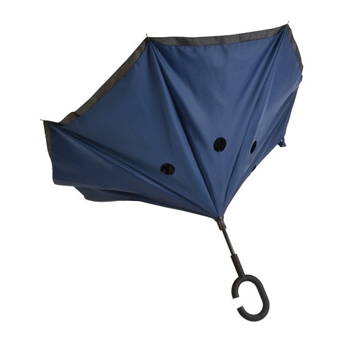 Parapluie réversible avec manche rond en  gommè - 5