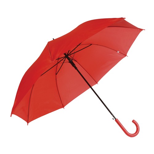 Personnalisé Automatic umbrella with metal shaft and plastic crook handle