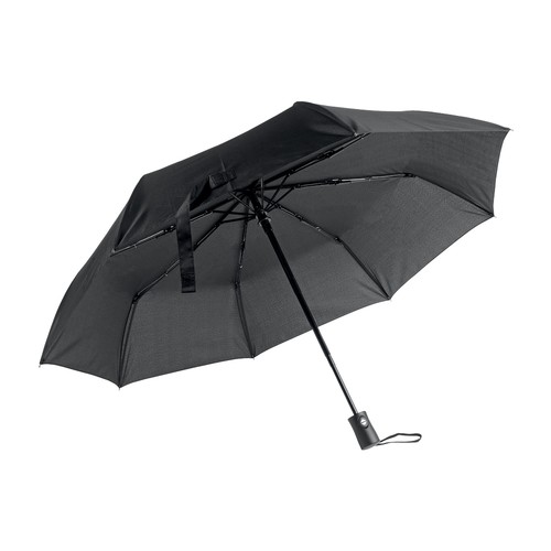 Mini umbrella with opening/closing pushbutton, in plain colour pongee