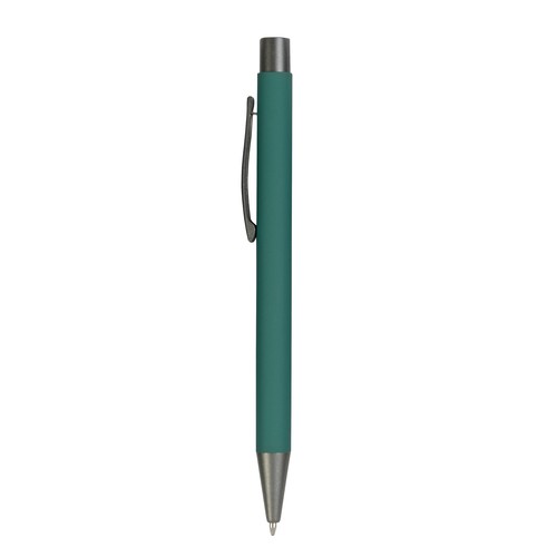 Stylo à poussoir en métal caoutchouté avec détails en bronze - 2