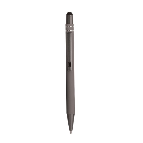 Snap pen with rubberised grip with trim rings with touch screen