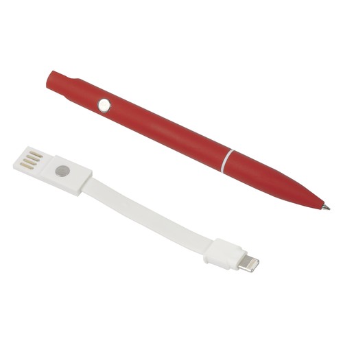 Stylo twist en aluminium avec clip qui se transforme en cable de recharhe USB/Lightning/mi - 4