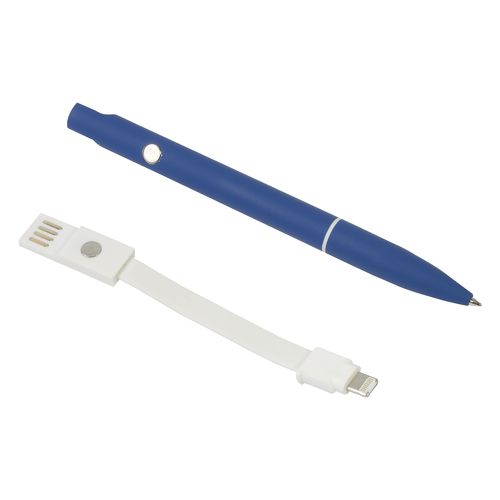 Stylo twist en aluminium avec clip qui se transforme en cable de recharhe USB/Lightning/mi - 4
