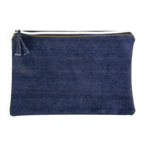 Beauty case en coton DENIM 220 g/m2 (85% coton - 15% polyester) avec fermeture éclair - 4