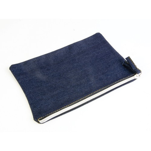 Beauty case en coton DENIM 220 g/m2 (85% coton - 15% polyester) avec fermeture éclair - 6