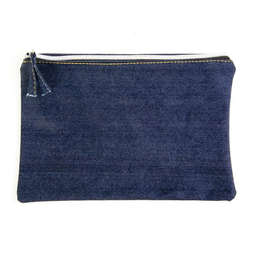 Beauty case en coton DENIM 220 g/m2 (85% coton - 15% polyester) avec fermeture éclair - 3