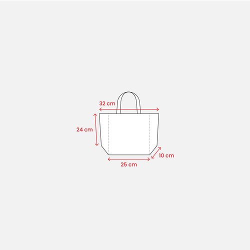 Shopper en coton organique avec anses courtes et soufflet à la base - 4