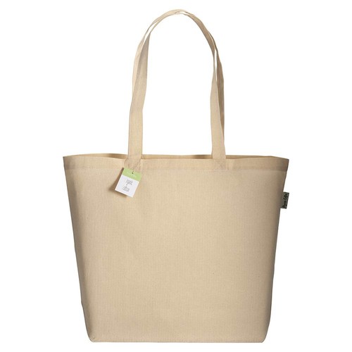 Organic cotton shopping bag, long handles and buttom gusset Organic cotton shopping bag, long handles and buttom gusset