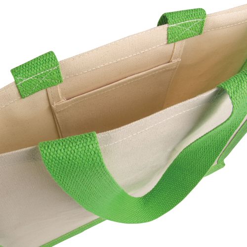 Shopper en juta et canvas avec soufflet - 3