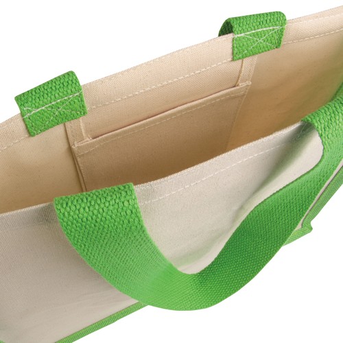 Shopper en juta et canvas avec soufflet - 3