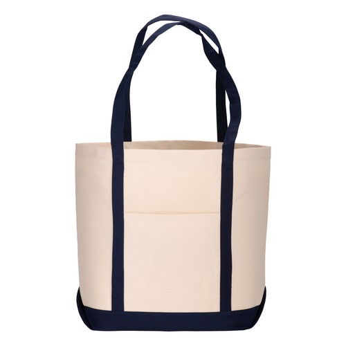 Shopper en coton naturel avec soufflet à la base - 2