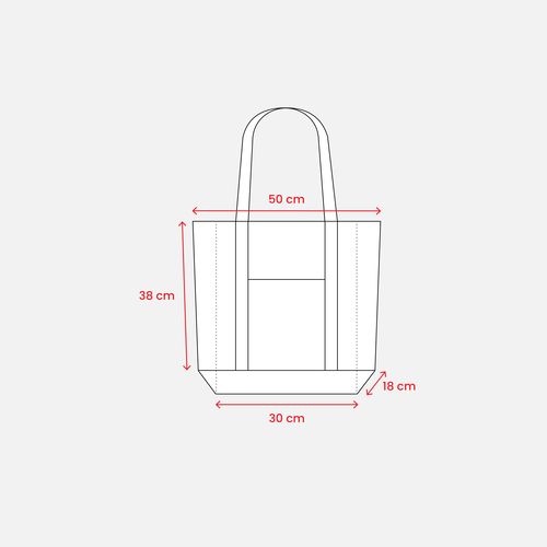 Shopper en coton naturel avec soufflet à la base - 3