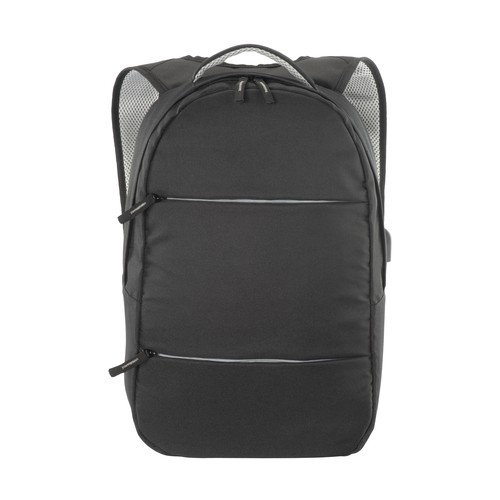 Sac-à-dos porte-pc en polyester 600D. Poche principale porte-pc et 3 poches frontales - 2