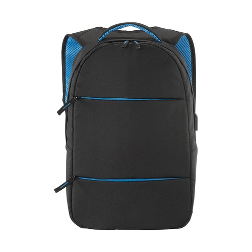 Sac-à-dos porte-pc en polyester 600D. Poche principale porte-pc et 3 poches frontales - 2