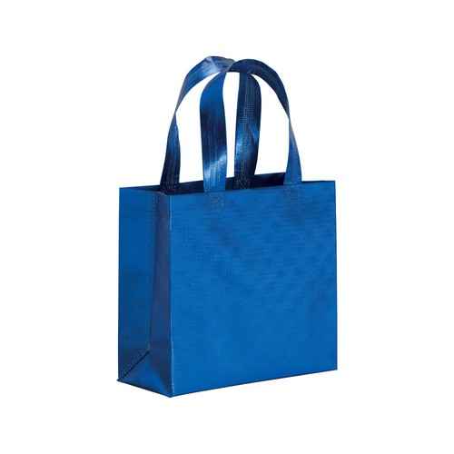Sac shopper avec soufflet en non tissè laminé thermsoudé, anses courtes - 1