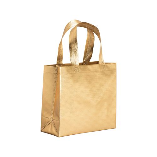 Sac shopper avec soufflet en non tissè laminé thermsoudé, anses courtes - 1