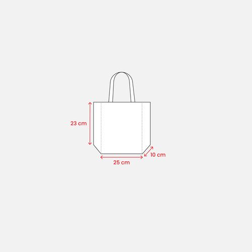Sac shopper avec soufflet en non tissè laminé thermsoudé, anses courtes - 3