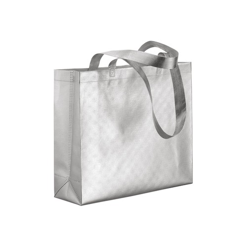 Sac shopper avec soufflet en non tissè laminé thermsoudé, anses longues - 1