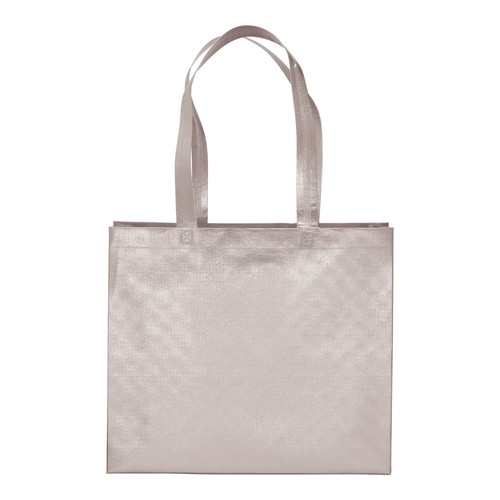 Sac shopper avec soufflet en non tissè laminé thermsoudé, anses longues - 2