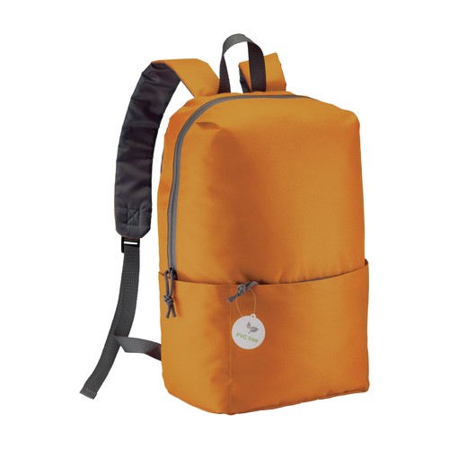 PVC-free polyester 4 pockets backpack with four pockets, adjustable shoulder straps