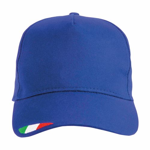 Casquette en coton, 5 panneaux avec broderie tricolore - 2