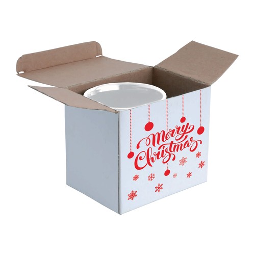 Tasse en céramique avec impression de Noel. Adaptée pour la sublimation - 2