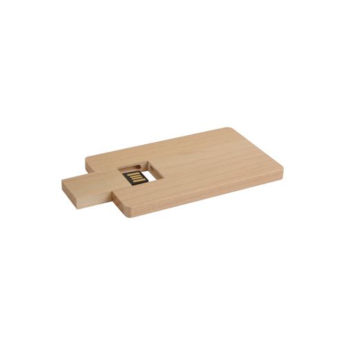 Clé USB de 4GB en forme de carte en bois. Importation sur demande - 3