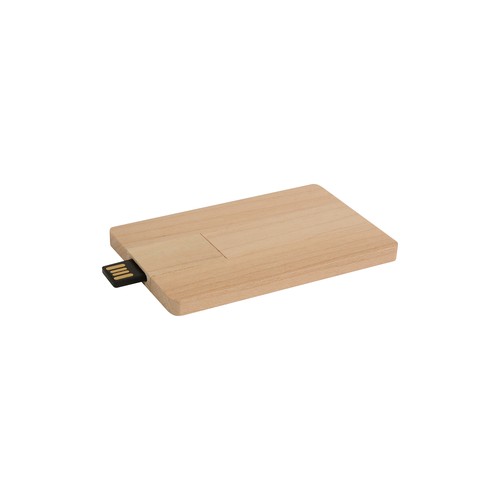 Clé USB de 4GB en forme de carte en bois. Importation sur demande - 4