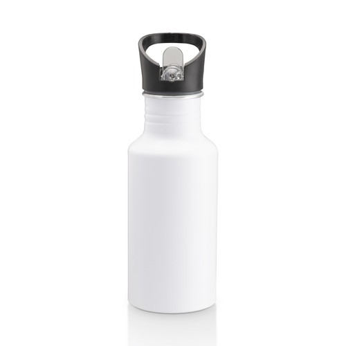 Bouteille en aluminium (600 ml) avec paille extractible - 2
