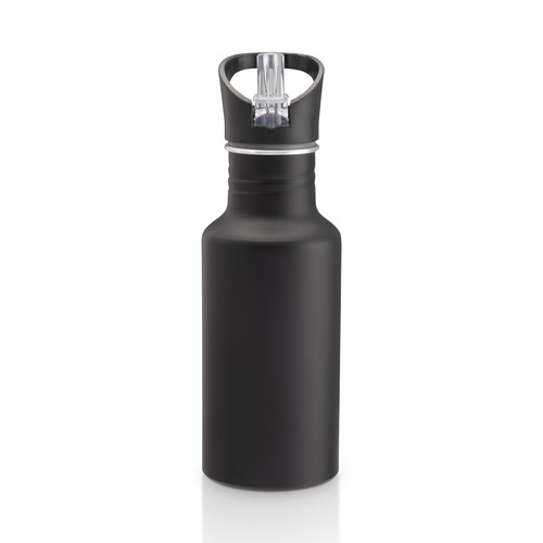 Bouteille en aluminium (600 ml) avec paille extractible - 3