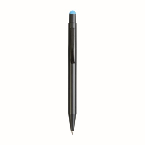 Stylo à déclic en aluminium avec touch screen et logo gravé au laser colorés - 1