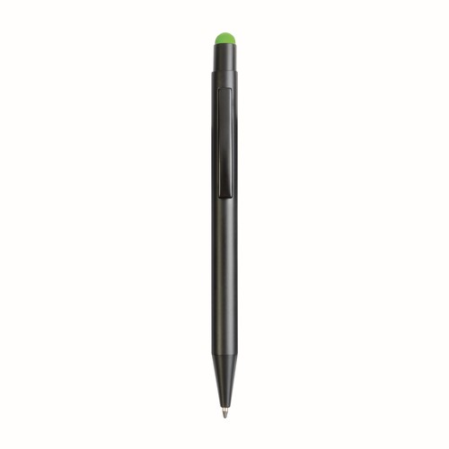 Stylo à déclic en aluminium avec touch screen et logo gravé au laser colorés - 1