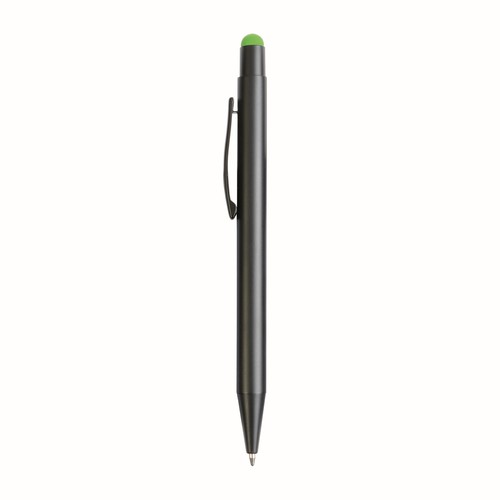 Stylo à déclic en aluminium avec touch screen et logo gravé au laser colorés - 2
