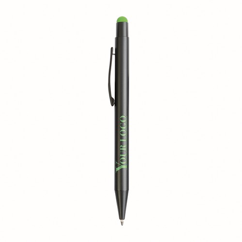Stylo à déclic en aluminium avec touch screen et logo gravé au laser colorés - 3