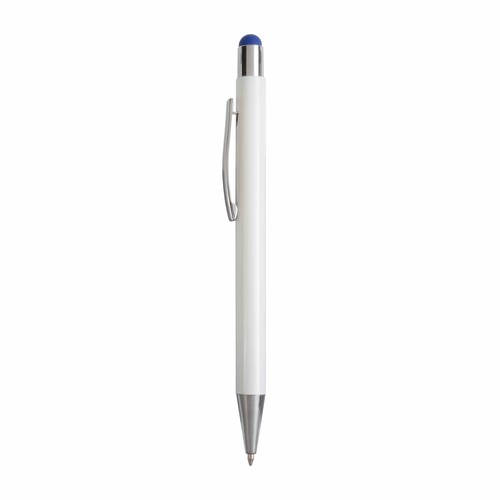 Stylo à déclic en aluminium avec touch screen et logo gravé au laser colorés - 2