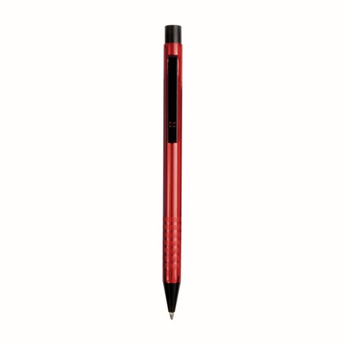 Stylo en aluminium personnalisé avec clip en plastique noir