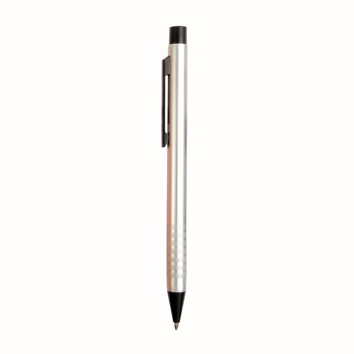 Stylo en aluminium avec clip en plastique noir - 2
