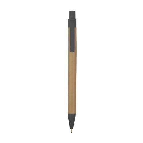 Stylo à déclic personnalisé en papier recyclé avec détails en paille de blé (50%) et PP (50%)