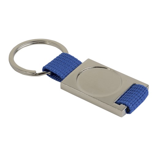Porte-clés en aluminium et nylon Centre personnalisé à personnaliser avec logo en résine
